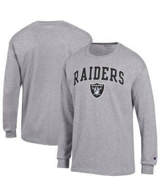 Champion Men's Gray Las Vegas Raiders Arch Over Logo Long Sleeve T-Shirt