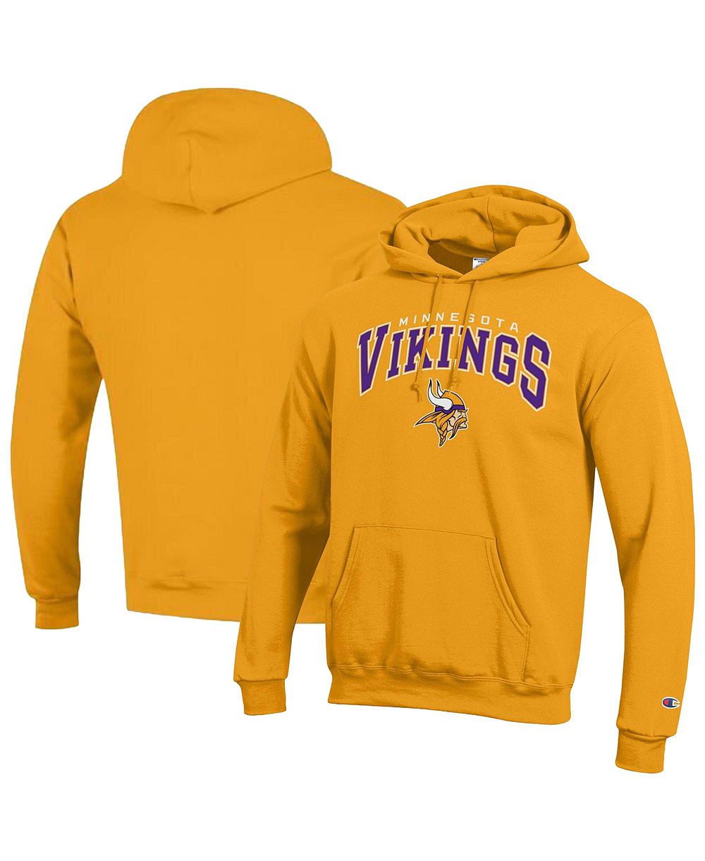 Мужское худи Champion Gold Minnesota Vikings Power Blend Arch over Logo