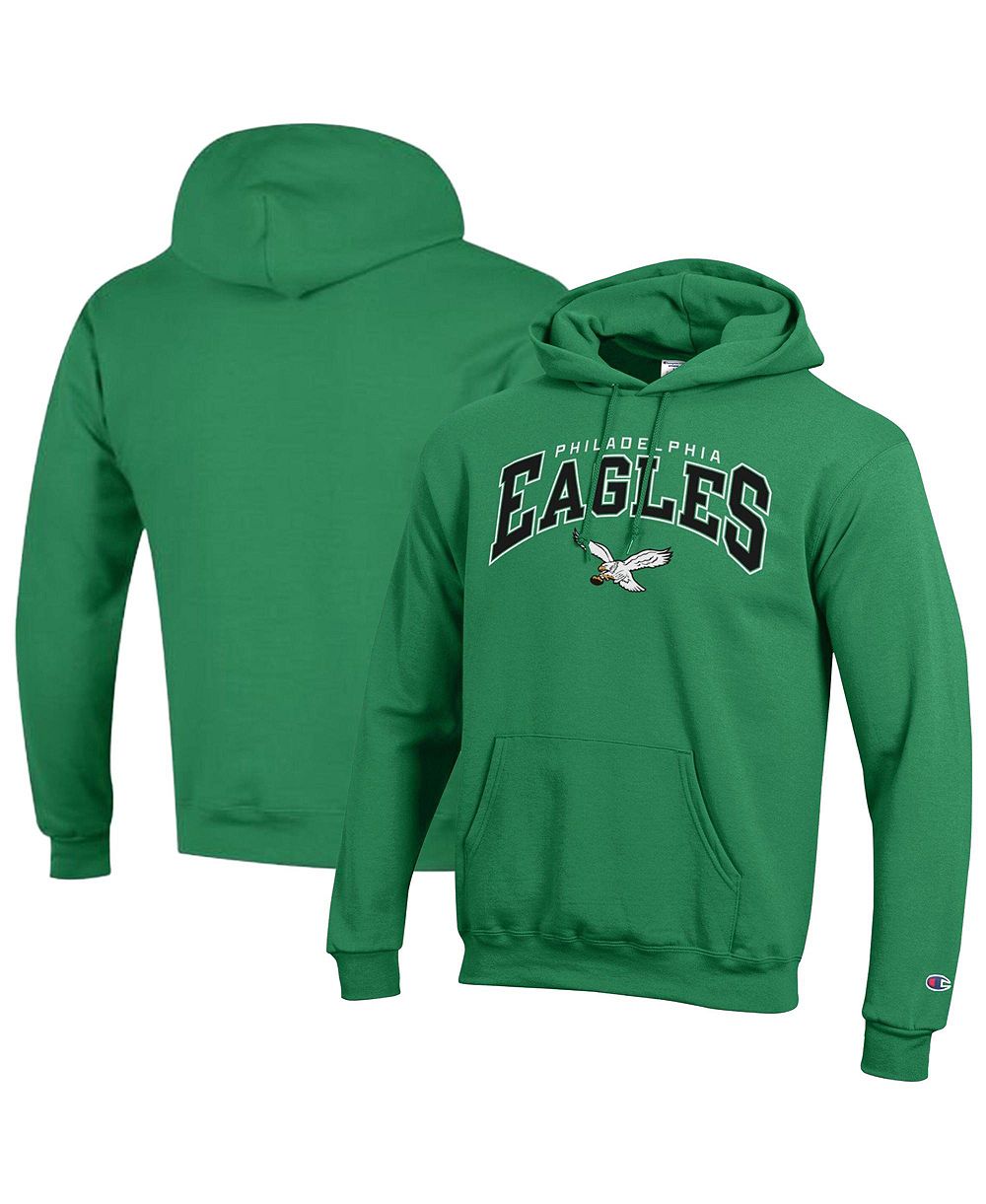 Champion Men's Kelly Green Philadelphia Eagles Power Blend Arch over Logo Hoodie