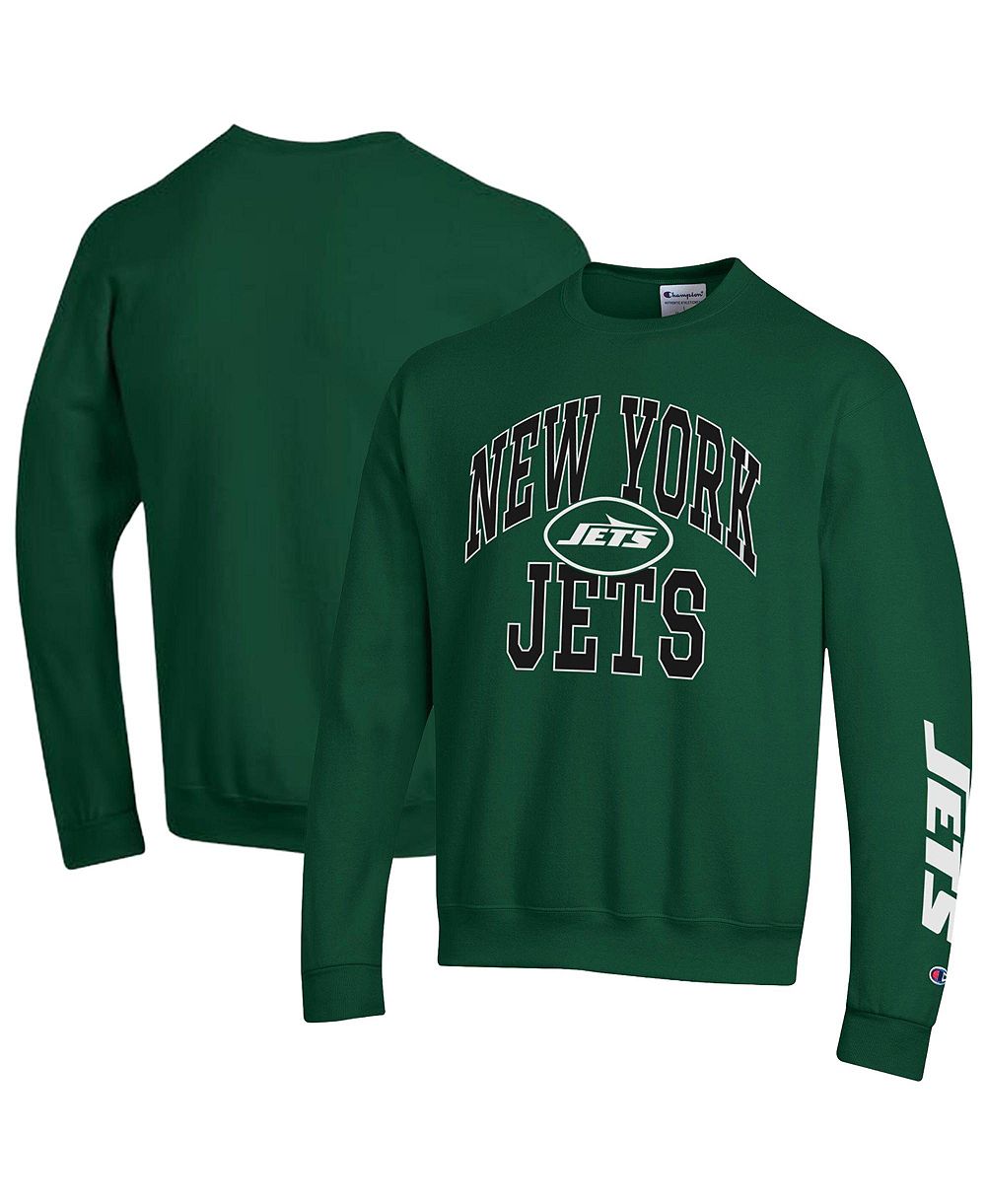 Мужской флисовый свитшот Champion Green New York Jets Powerblend Fleece Sweatshirt