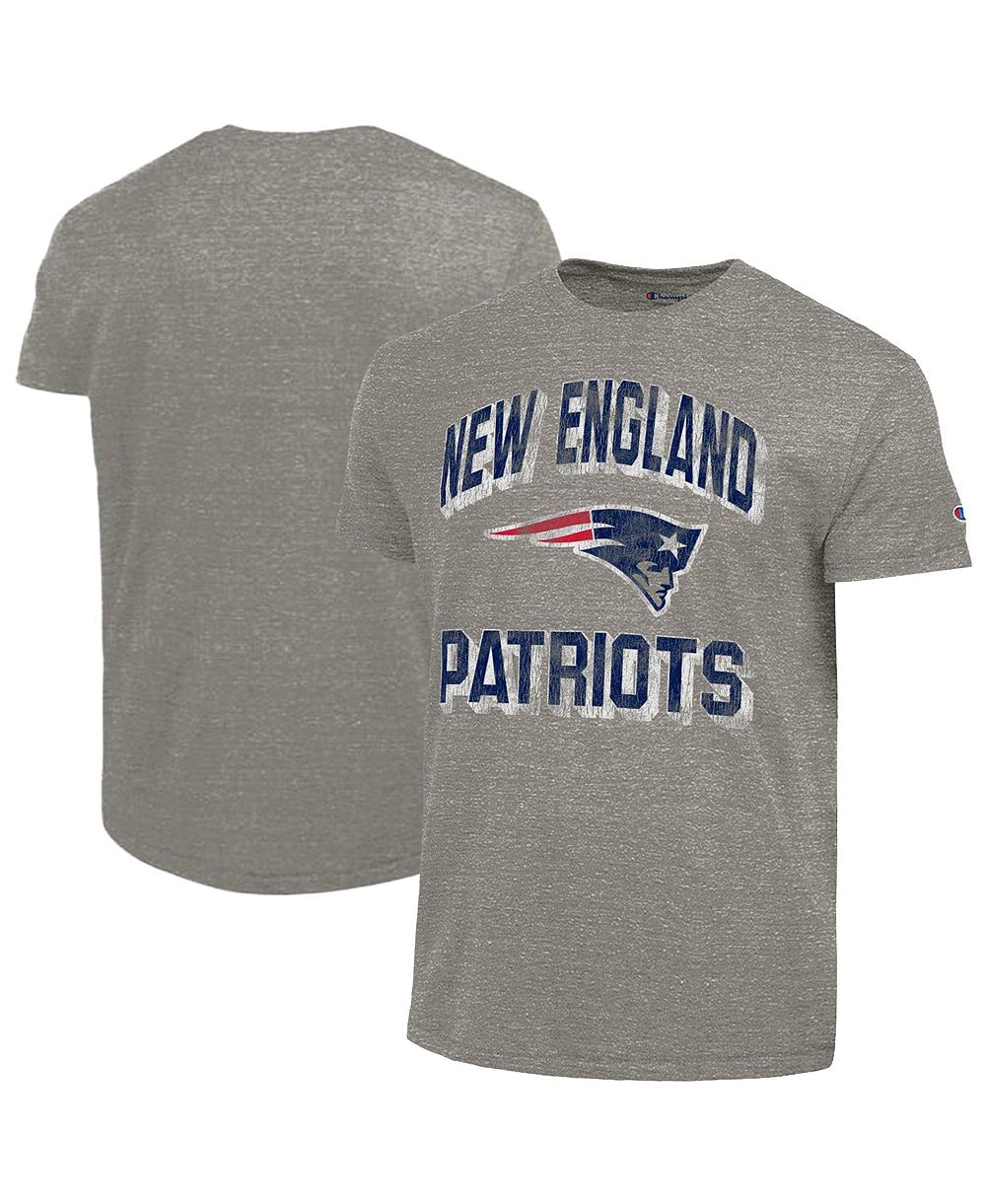 Мужская футболка Champion Heather Charcoal New England Patriots Ultimate Tri-Blend