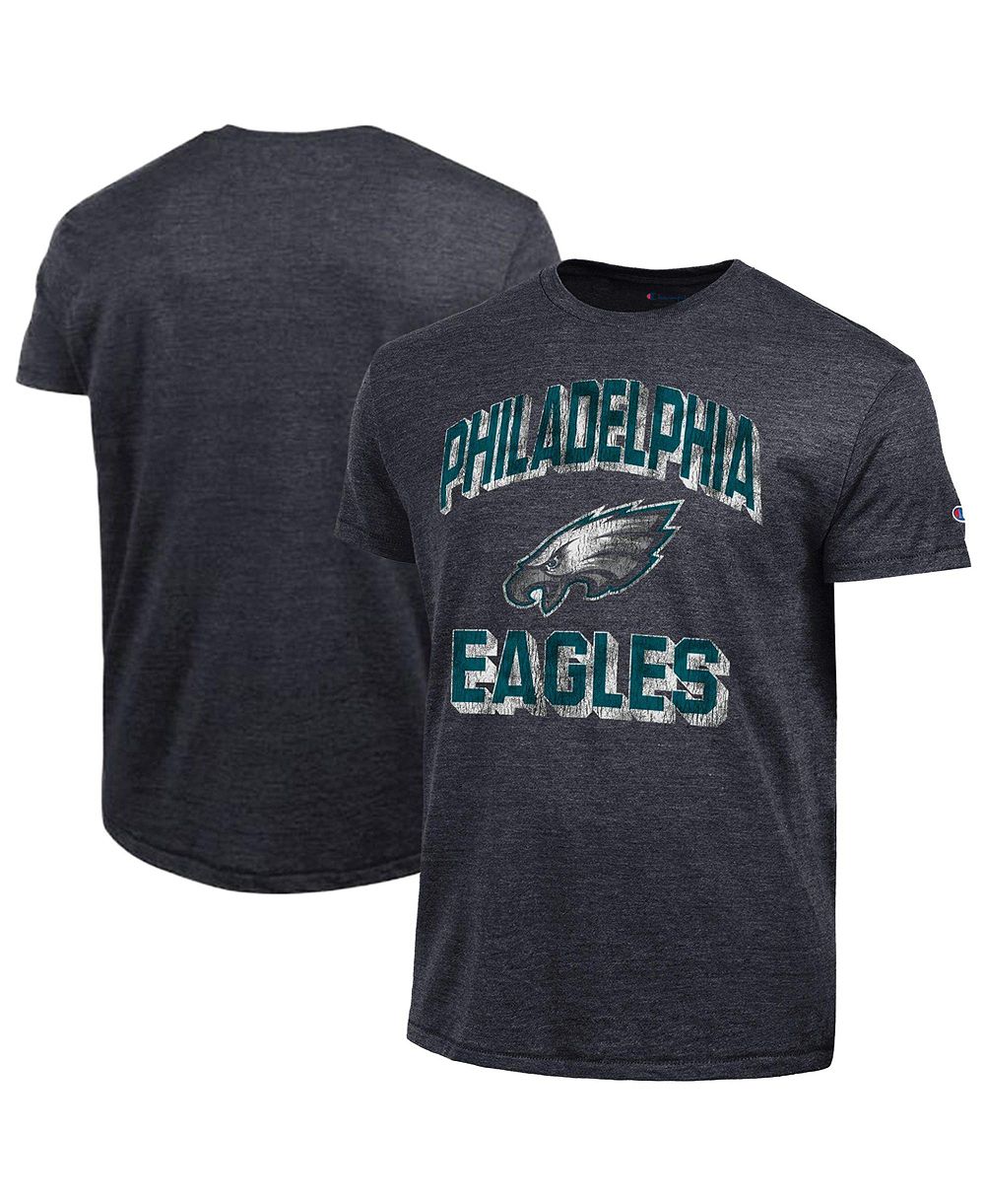 Мужская футболка Champion Heather Black Philadelphia Eagles Ultimate Tri-Blend