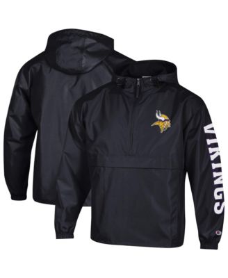Champion Мужская ветровка Half-Zip Minnesota Vikings Packable Hooded Black