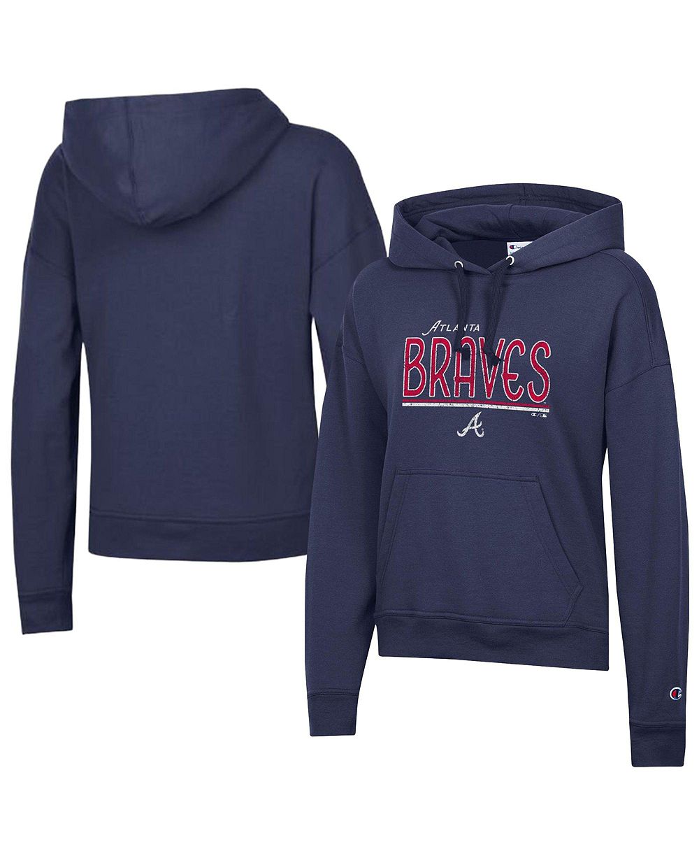 Champion Женский темно-синий худи Atlanta Braves Vintage Power Blend