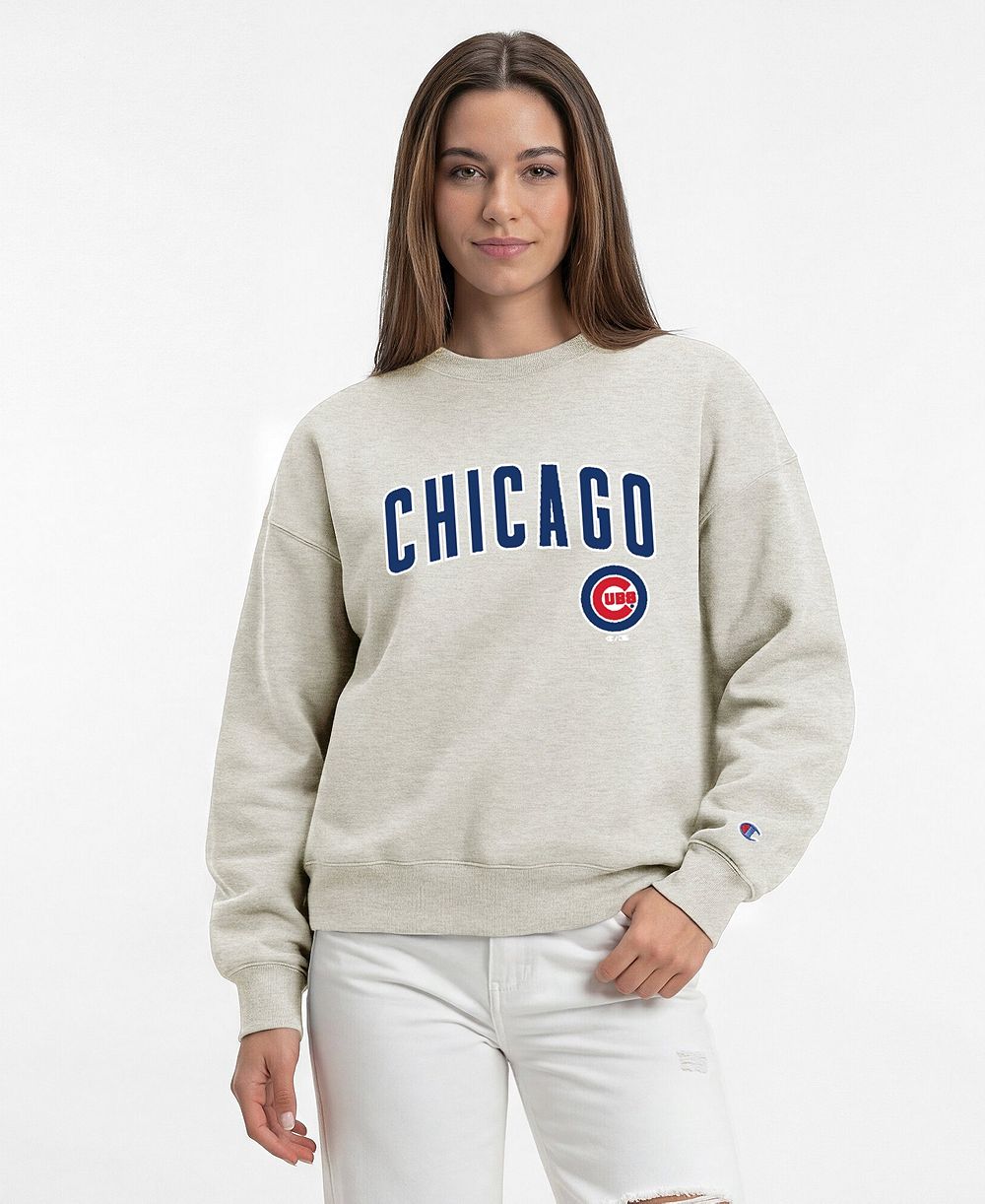 Женская толстовка Champion Chicago Cubs Relaxed-Fit Dropped-Shoulder