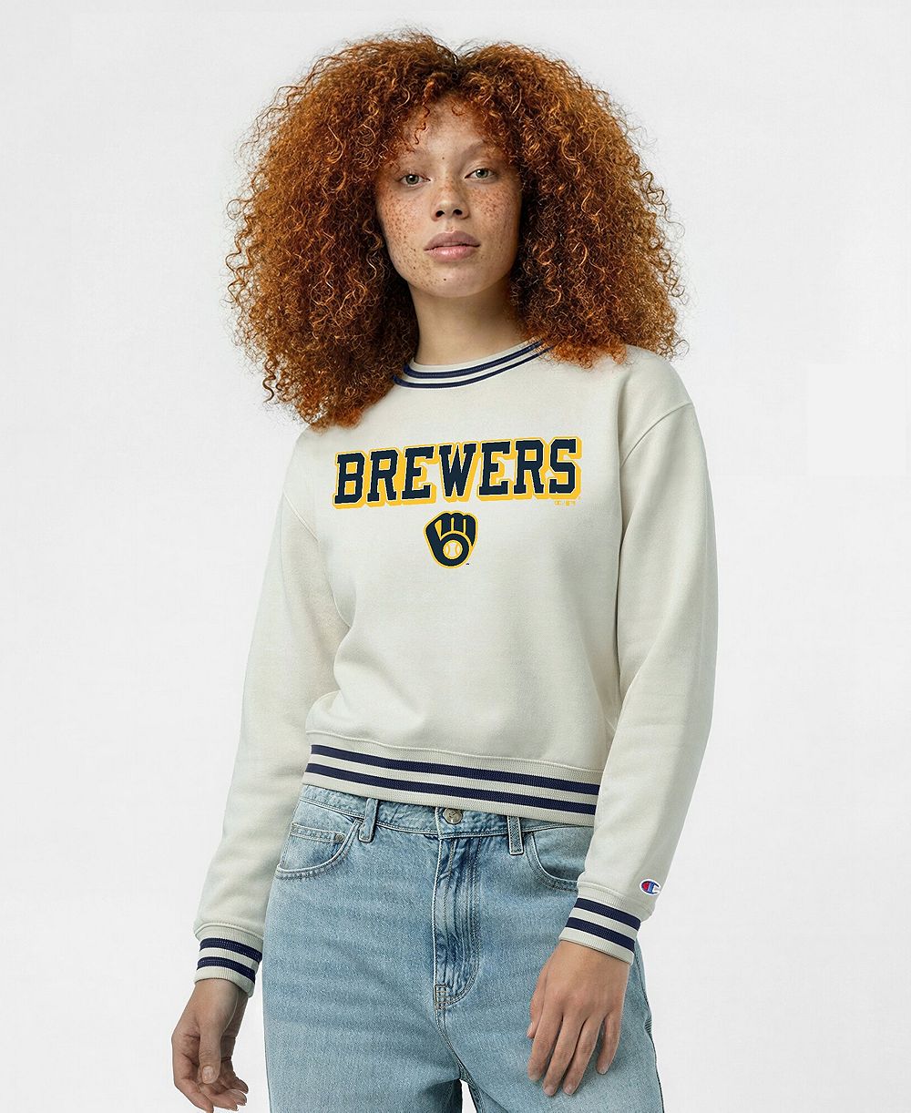 Женское худи Champion Women's Milwaukee Brewers Reverse Weave Fleece-Lined