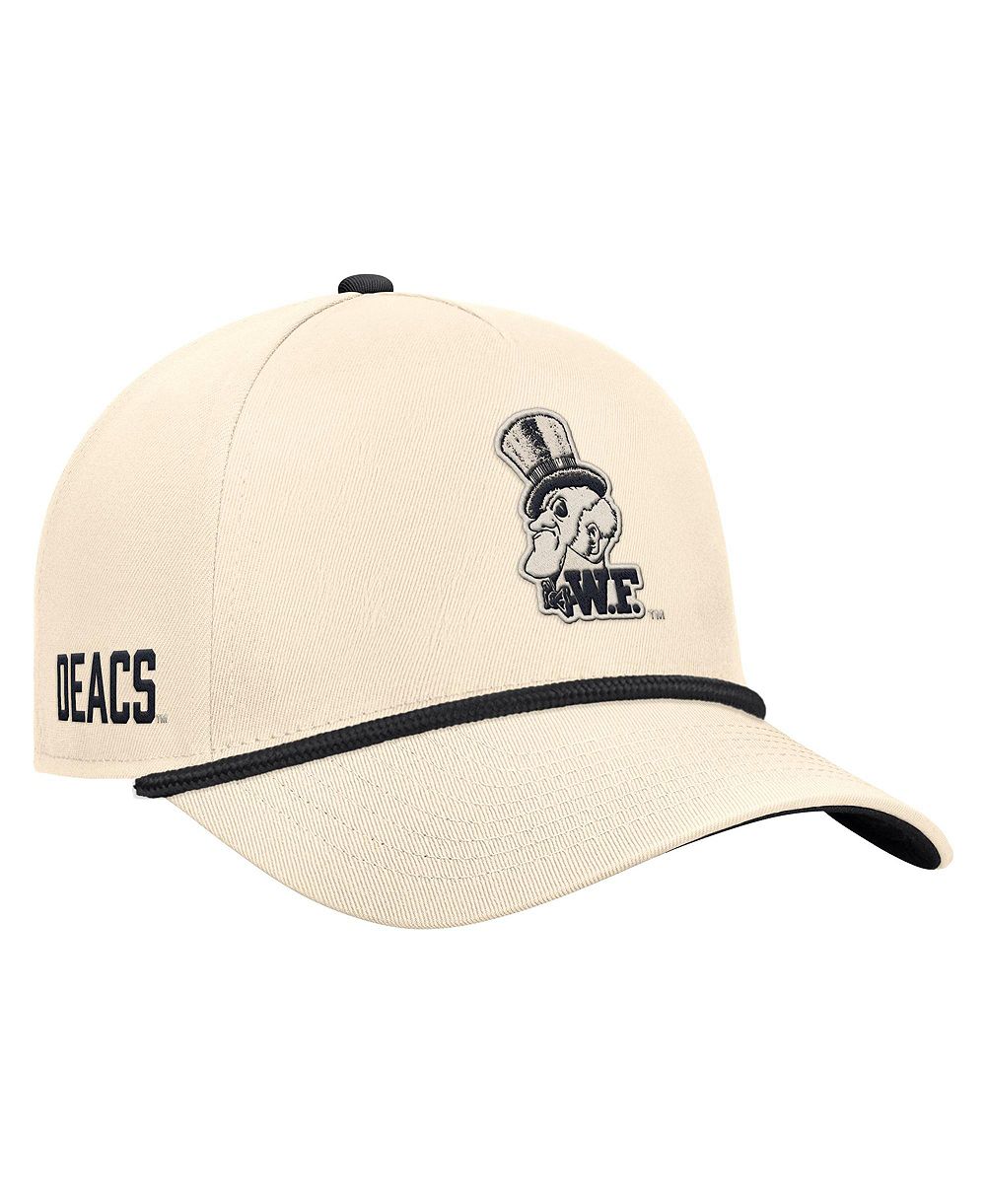 Nike Men's Natural Wake Forest Demon Deacons Vintage Rope Rise Adjustable Hat