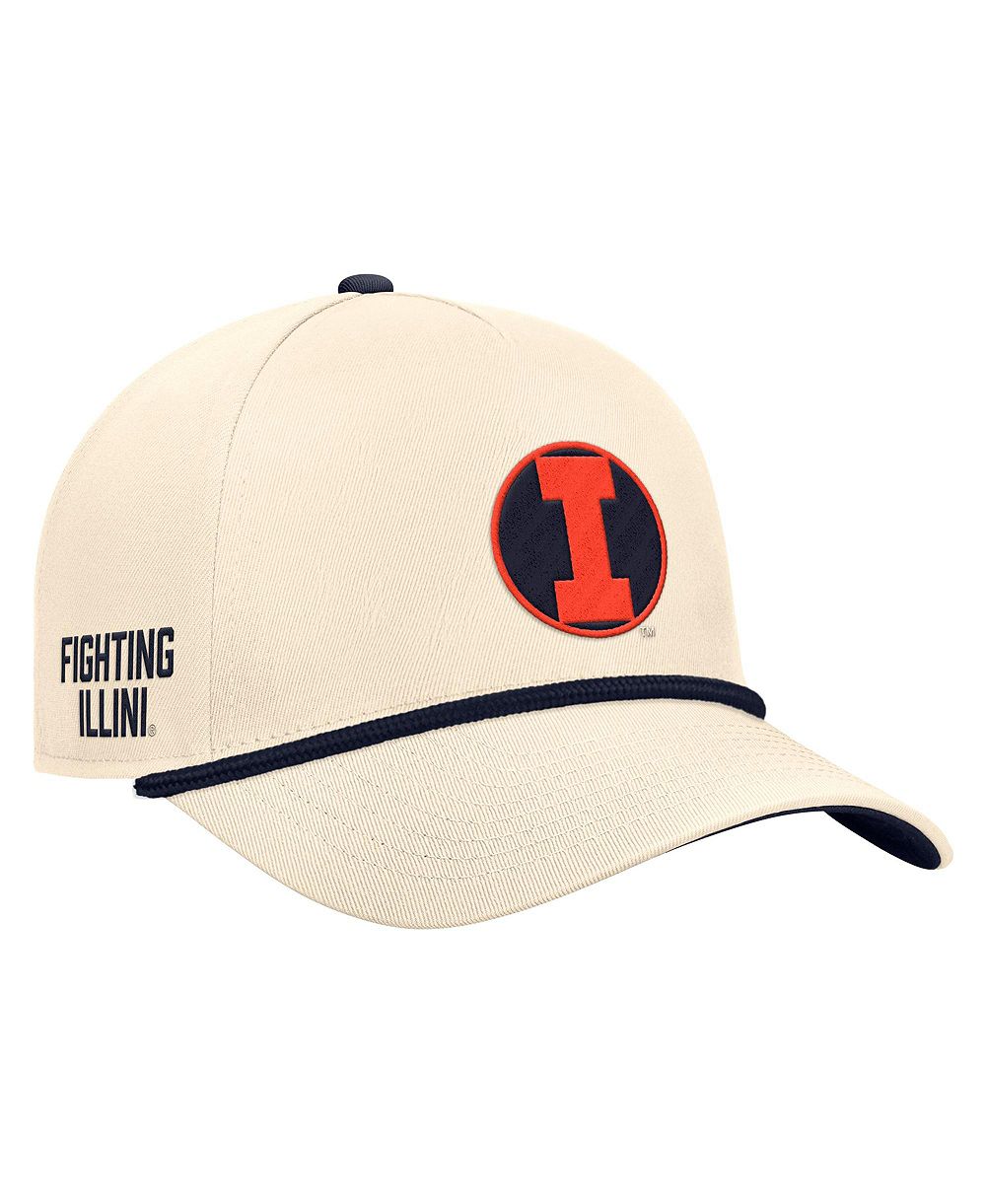 Мужская кепка Nike Natural Illinois Fighting Illini Vintage Rope Rise Adjustable