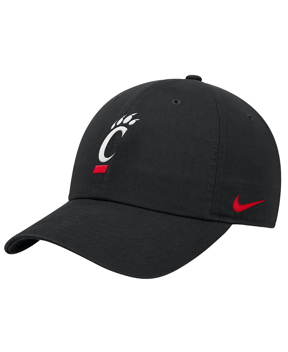 Nike Men's Black Cincinnati Bearcats 2026 Sideline Club Adjustable Hat