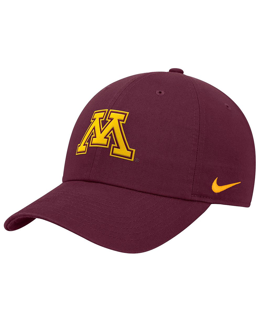 Nike мужская регулируемая кепка Minnesota Golden Gophers 2026 бордового цвета для боковой линии