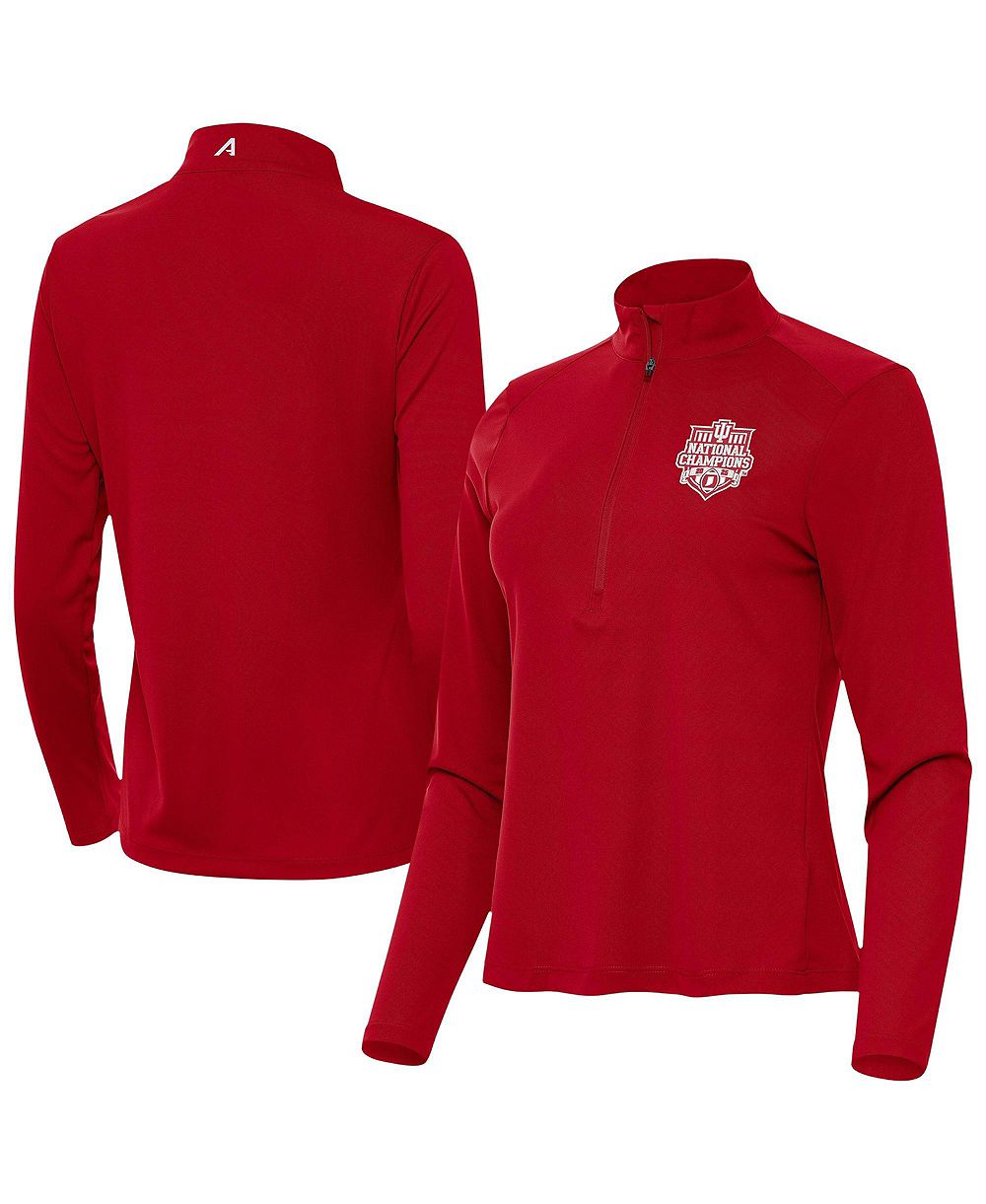 Antigua Женская куртка-зипка half-zip Indiana Hoosiers College Football Playoff 2025 National Champions Tribute