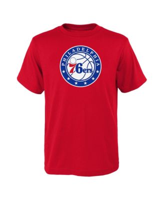 Outerstuff Big Boys and Girls Red Philadelphia 76ers Primary Logo T-Shirt