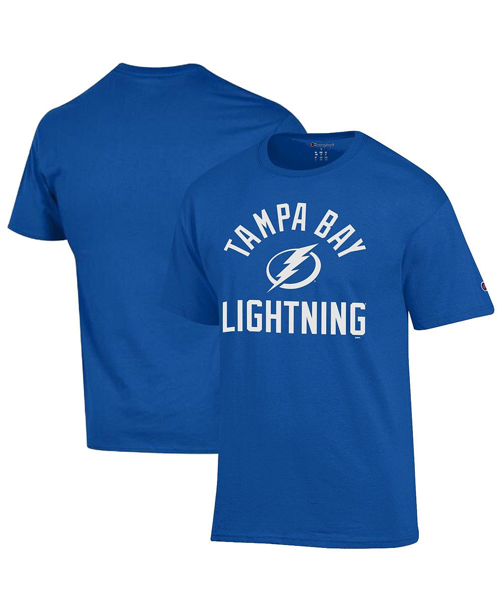 Champion Men's Blue Tampa Bay Lightning Primary Logo Jersey T-Shirt