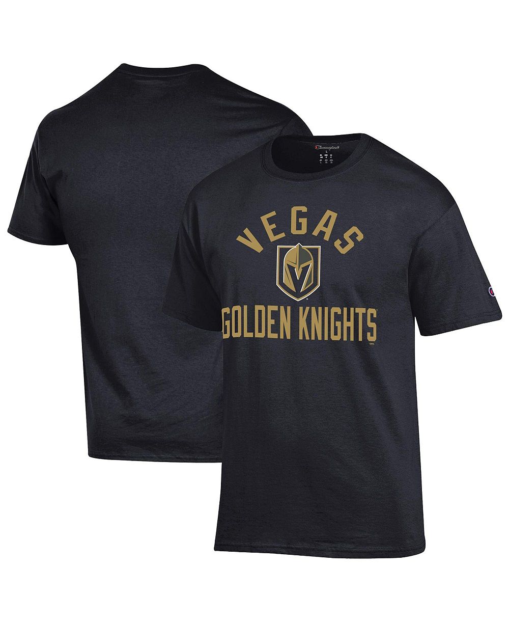 Champion Men's Black Vegas Golden Knights Primary Logo Jersey T-Shirt
