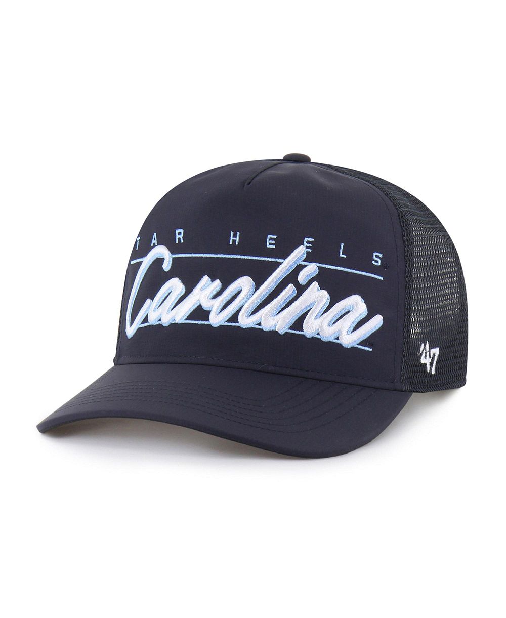 Мужская и женская кепка '47 Brand Navy North Carolina Tar Heels Brrr Condor Mesh Hitch Adjustable Hat