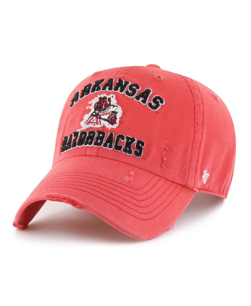 Мужская и женская регулируемая кепка '47 Brand Cardinal Arkansas Razorbacks Well-Worn Seymore Clean Up