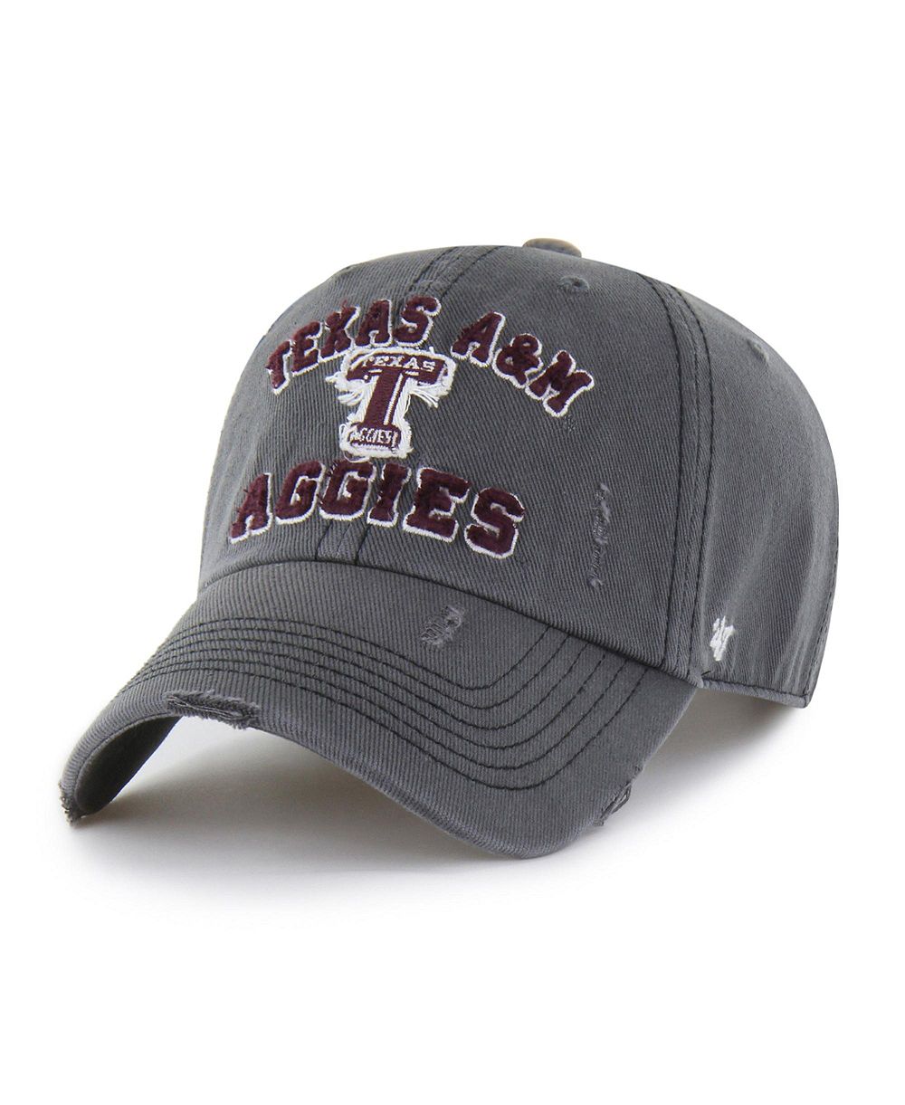 Мужская и женская регулируемая кепка '47 Brand Charcoal Texas A&M Aggies Well-Worn Seymore Clean Up