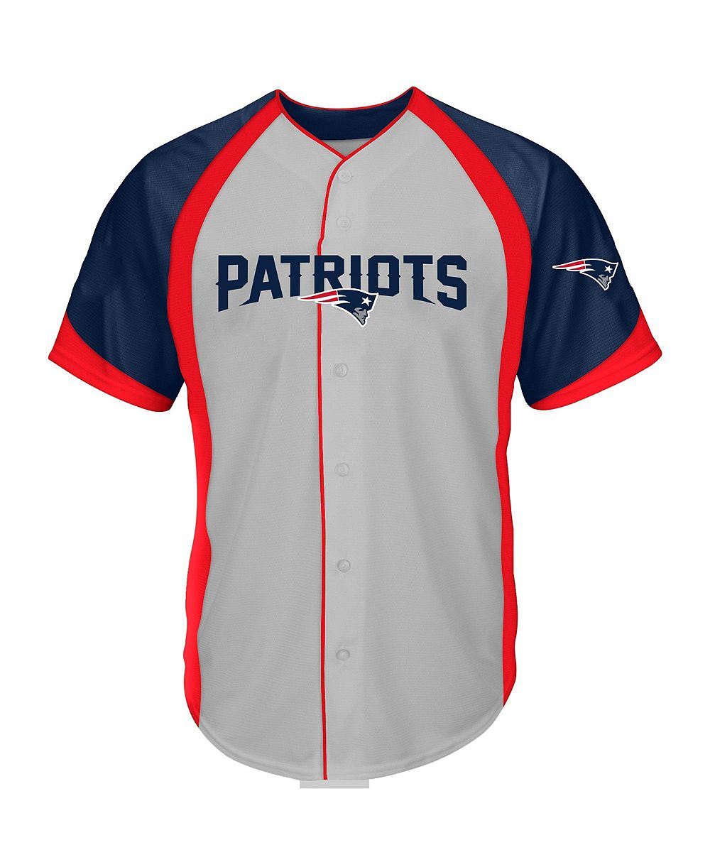 Мужская футболка Profile Gray New England Patriots Big Tall Button-Up Fashion