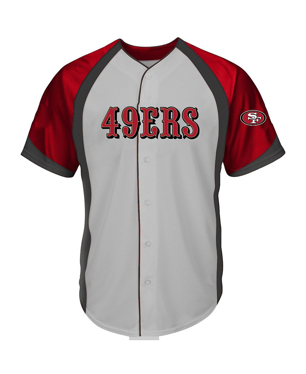 Profile Men's Gray San Francisco 49ers Big & Tall Button-Up Fashion T-Shirt