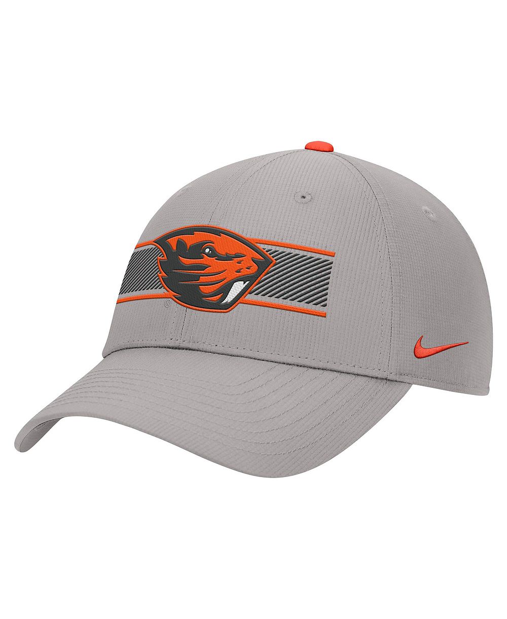 Мужская регулируемая кепка Nike цвета серого с логотипом Oregon State Beavers Ripstop Dri-FIT