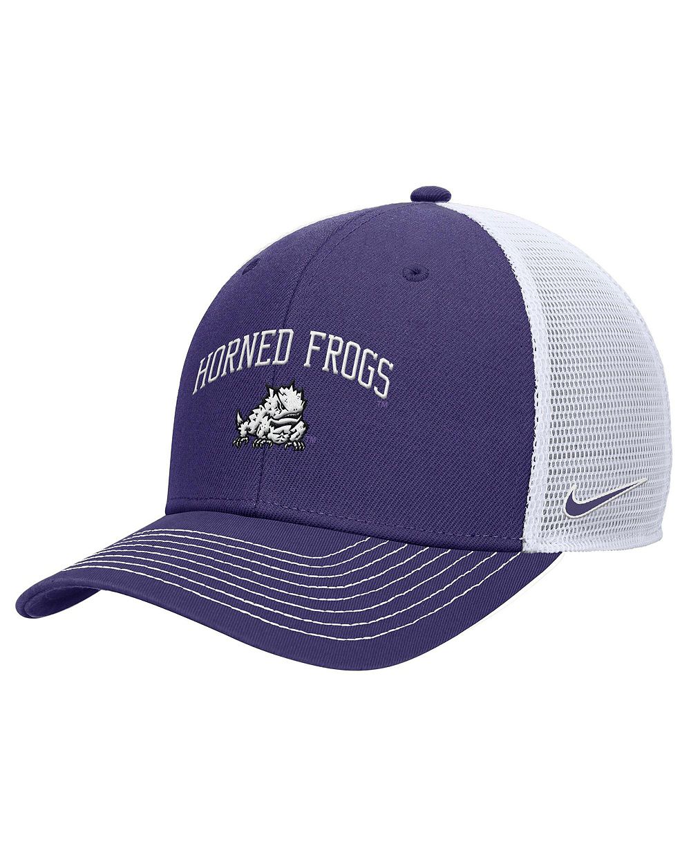 Nike Men's Purple TCU Horned Frogs Rise Adjustable Trucker Hat