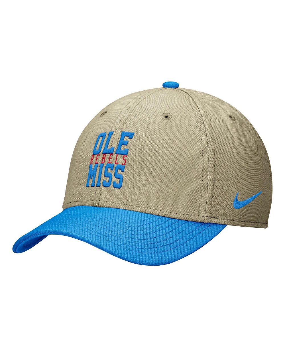 Nike мужская бежево-пудрово-голубая кепка Ole Miss Rebels Dri-FIT SwooshFlex