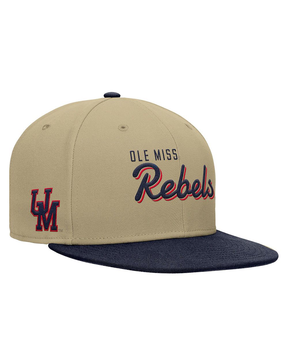 Nike Men's Beige/Navy Ole Miss Rebels Pro Dri-FIT Snapback Hat