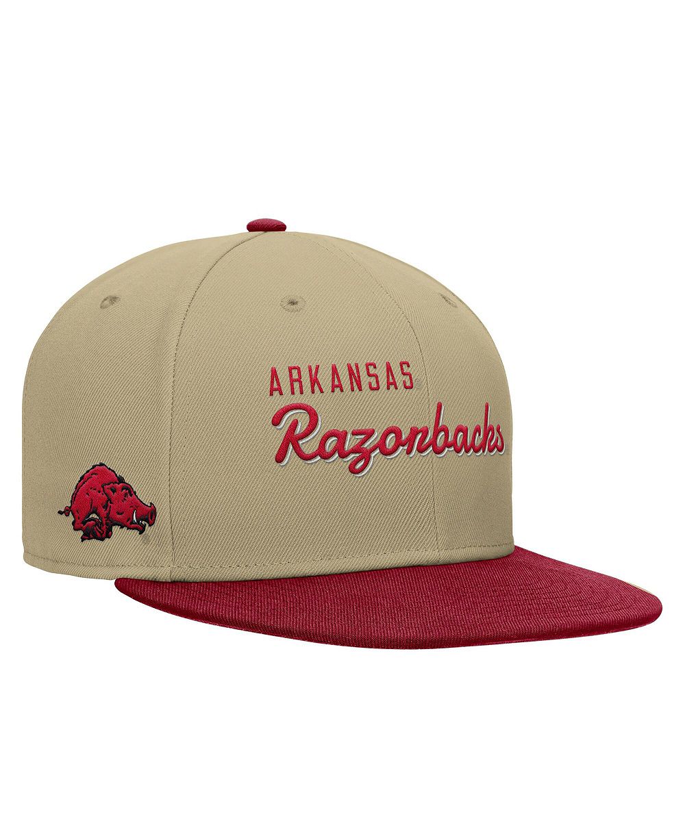 Nike Men's Beige/Cardinal Arkansas Razorbacks Pro Dri-FIT Snapback Hat