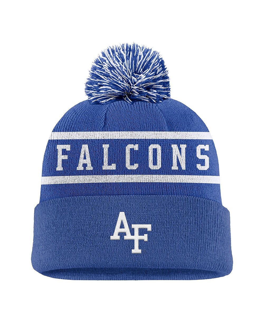 Nike Men's Royal Air Force Falcons Peak Cuffed Knit Hat with Pom