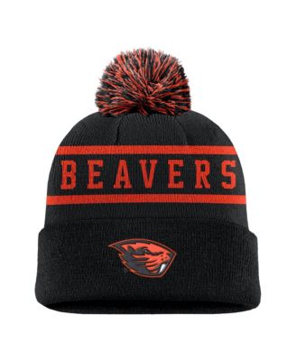 Мужская вязаная шапка с отворотом и помпоном Oregon State Beavers Peak от Nike