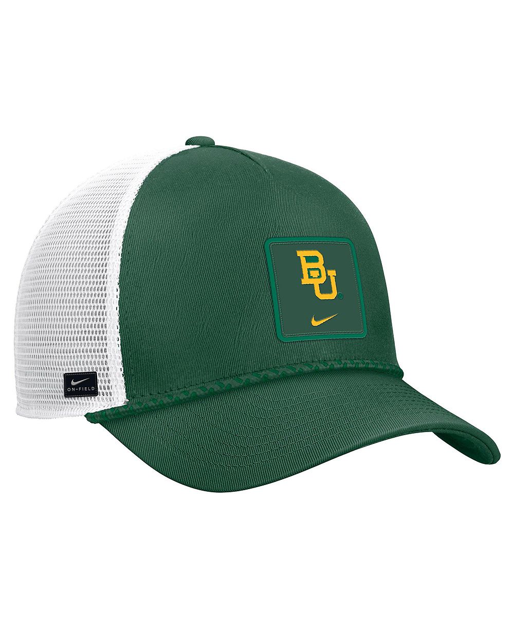 Мужская кепка Nike Baylor Bears 2026 On-Field Rope с регулируемым размером, зеленая