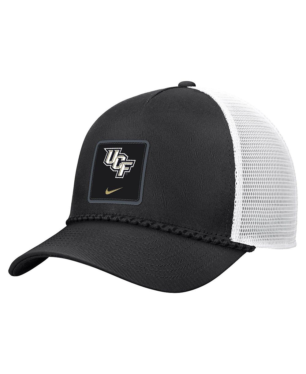 Мужская кепка Nike Black UCF Knights 2026 On-Field Rope Adjustable Trucker Hat