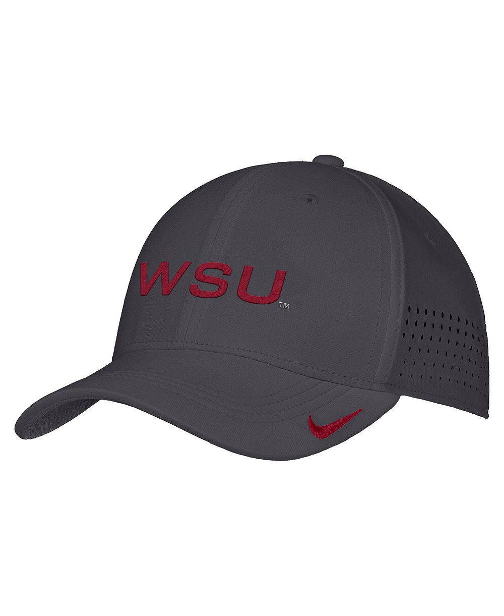 Мужская кепка Nike Gray Washington State Cougars 2026 On-Field AeroBill SwooshFlex Dri-FIT