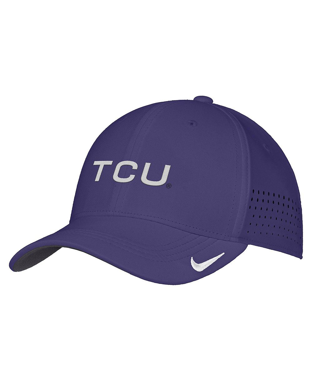 Nike мужская фиолетовая кепка TCU Horned Frogs 2026 On-Field AeroBill SwooshFlex Dri-FIT