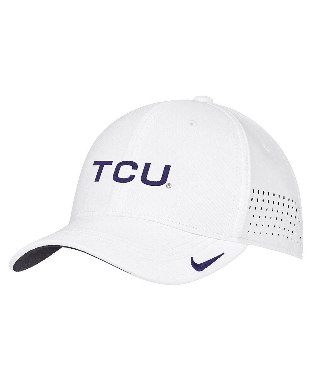 Nike Мужской белый TCU Horned Frogs 2026 On-Field AeroBill SwooshFlex Dri-FIT шляпа