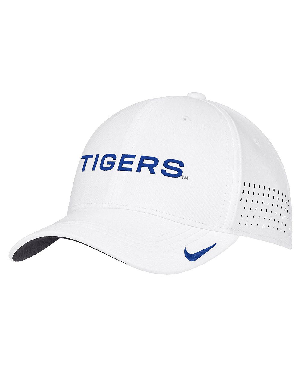 Мужская кепка Nike белого цвета Memphis Tigers 2026 On-Field AeroBill SwooshFlex Dri-FIT