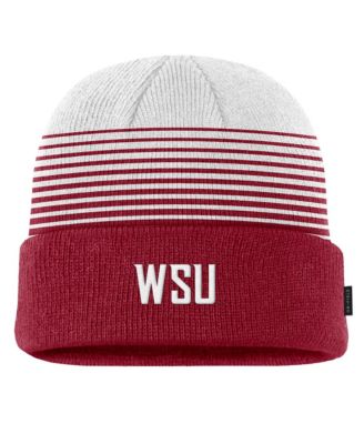 Мужская трикотажная шапка Nike с манжетой для Washington State Cougars, 2026, цвета багряный/белый, градиентная Terra
