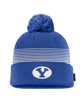 Nike Men's Royal BYU Cougars 2026 On-Field Peak Cuffed Knit Hat with Pom