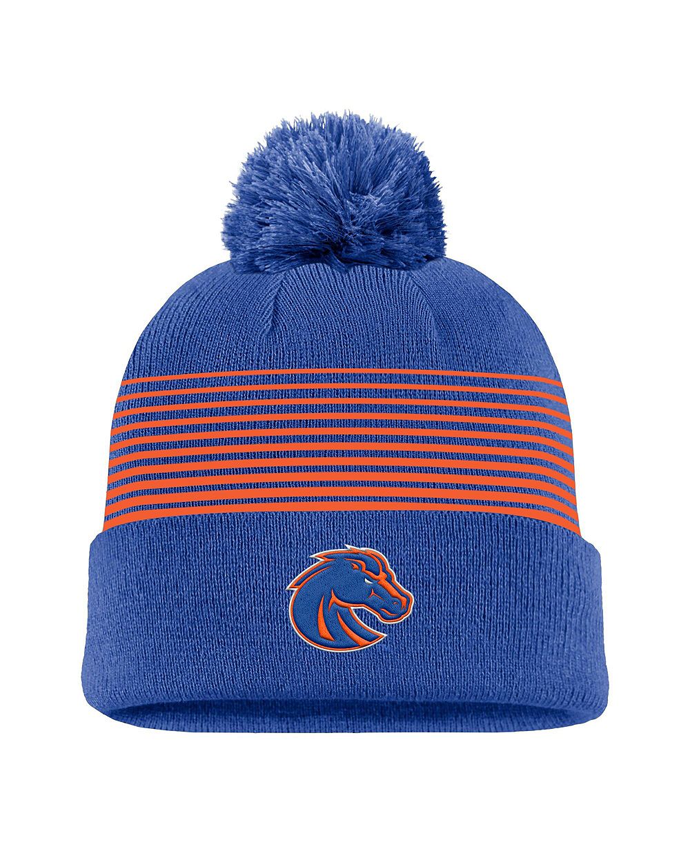 Nike Men's Royal Boise State Broncos 2026 On-Field Peak Cuffed Knit Hat with Pom