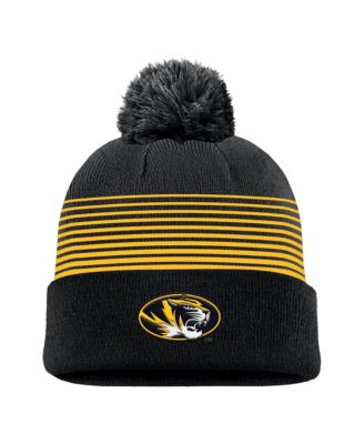 Мужская вязаная шапка Nike с помпоном и козырьком Black Missouri Tigers 2026 On-Field