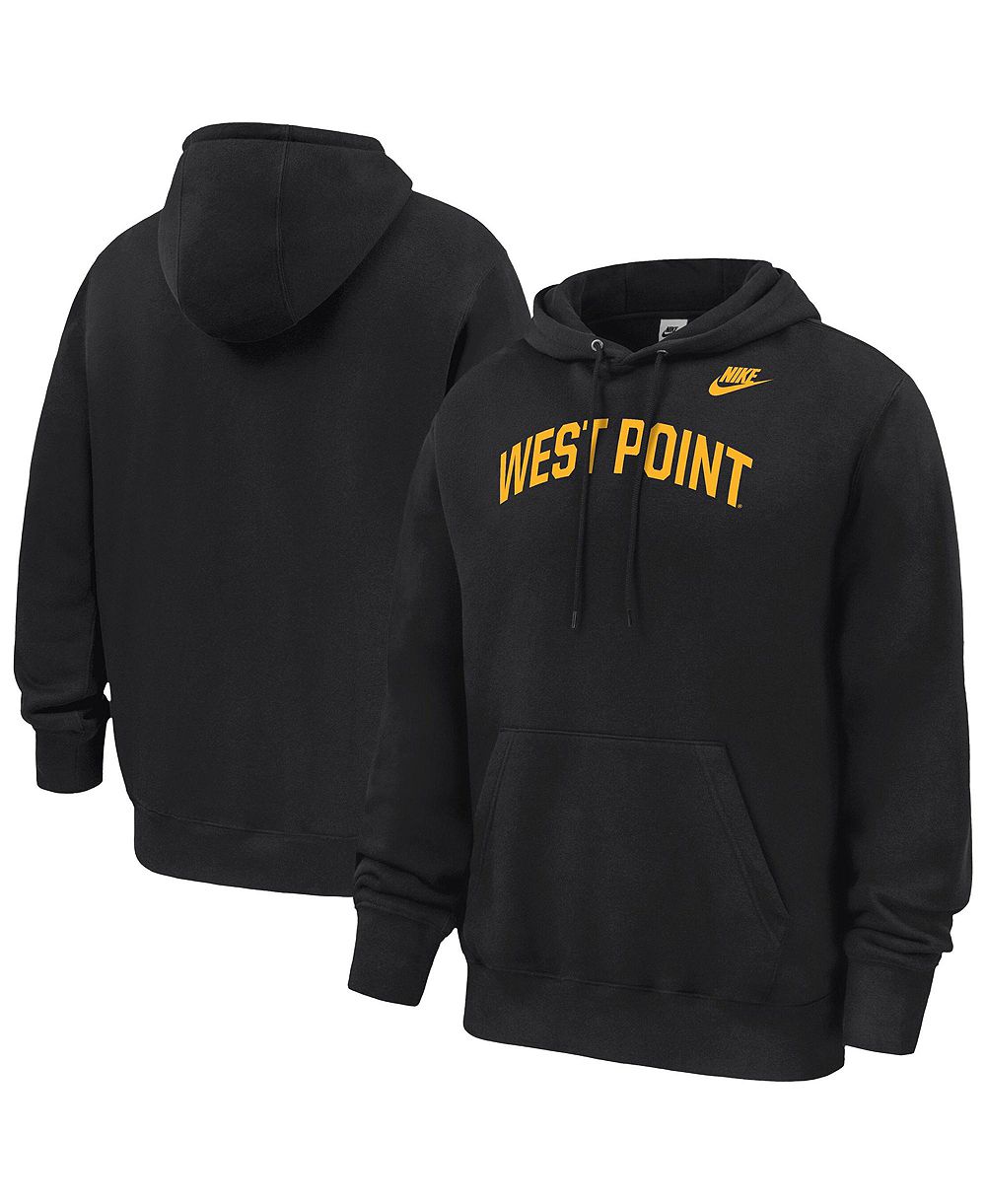 Мужское худи Nike Black Army Black Knights 2026 West Point Classic Collection Club Fleece