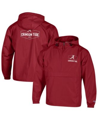 Champion Men's Crimson Alabama Crimson Tide Delay Packable Half-Zip Jacket