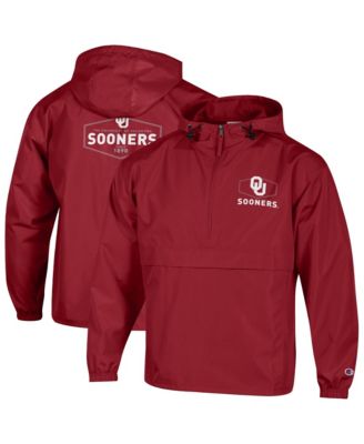 Мужская куртка Champion Crimson Oklahoma Sooners Delay Packable Half-Zip