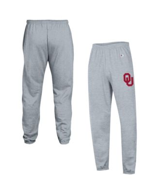 Мужские спортивные брюки Champion Oklahoma Sooners Powerblend Banded Fleece Heather Gray