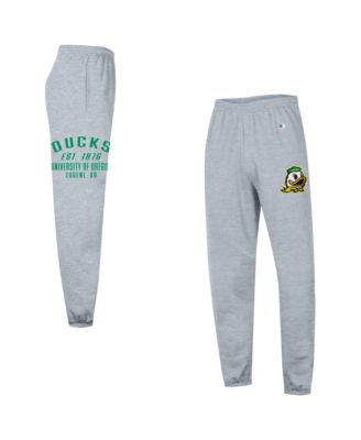 Champion Men's Heather Gray Oregon Ducks Powerblend Banded Fleece Sweatpants