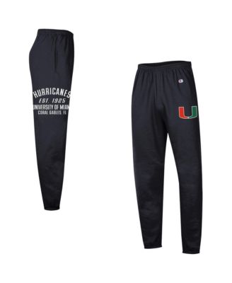 Champion Мужской черный Miami Hurricanes Powerblend Fleece Sweatpants