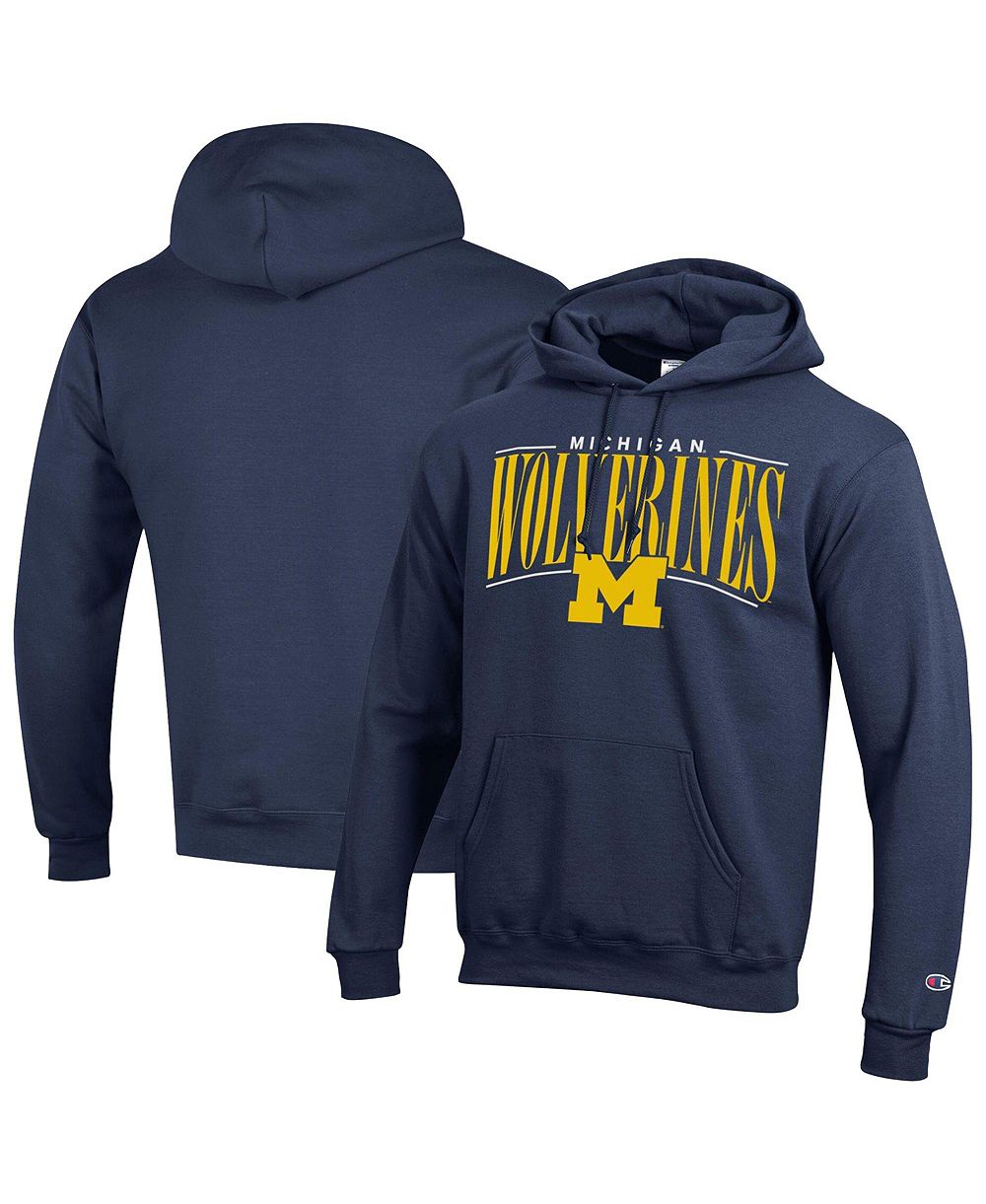 Мужское худи Champion Navy Michigan Wolverines Team Pride Power Blend
