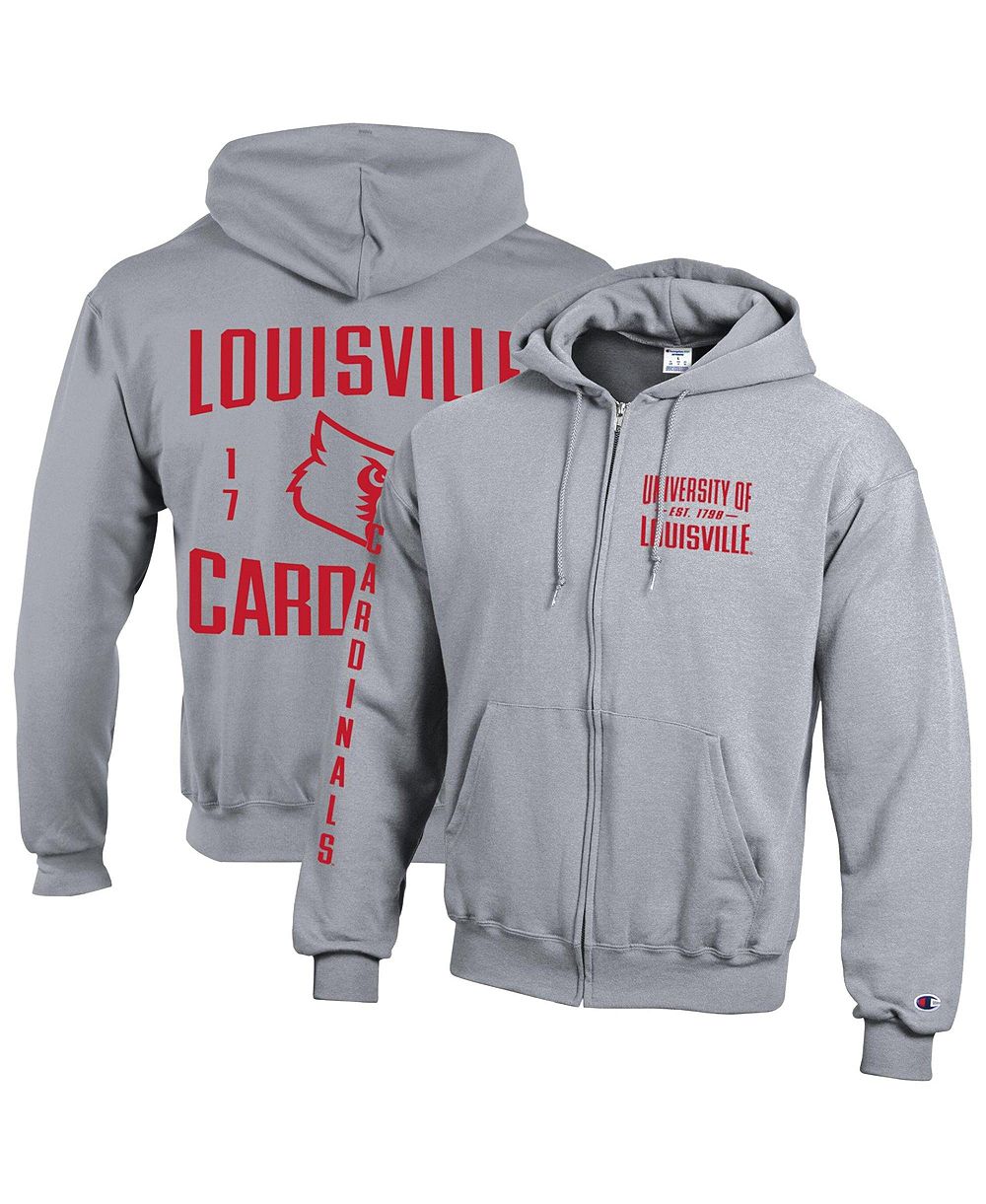 Champion Мужское серое худи Louisville Cardinals