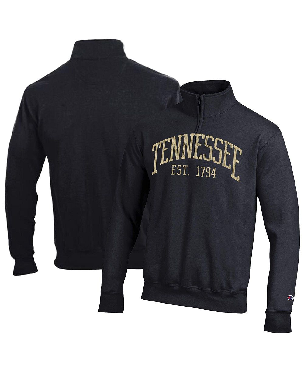 Мужская толстовка Champion Black Tennessee Volunteers Powerblend Quarter-Zip Pullover Sweatshirt