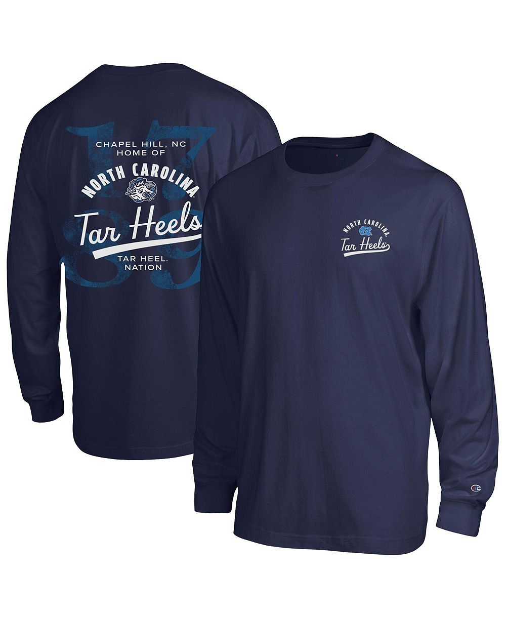Мужская футболка Champion Navy North Carolina Tar Heels Laminated All-Star Long sleeves